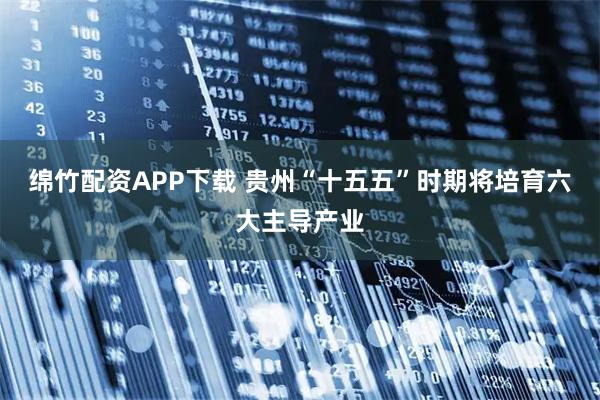 绵竹配资APP下载 贵州“十五五”时期将培育六大主导产业